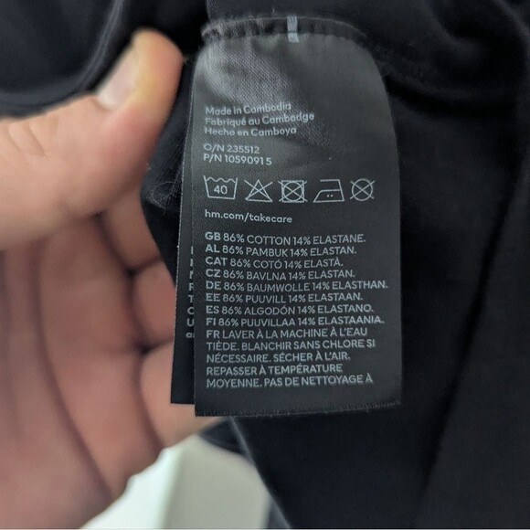 H&M Black Tank Cami Bodysuit Women's Size XL - Picture 6 of 6